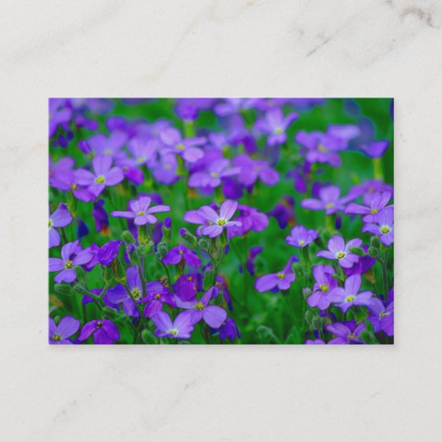 Cartão de visita Violet Flowers (Frente)