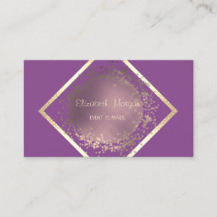 Cartão De Visita Violeta Geométrica Moderna Elegante