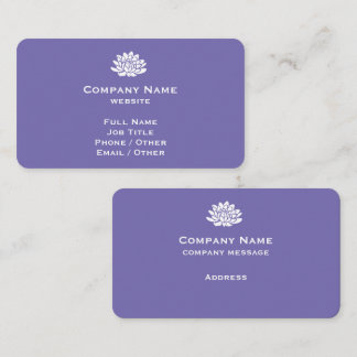 Cartão de visita violeta personalizável