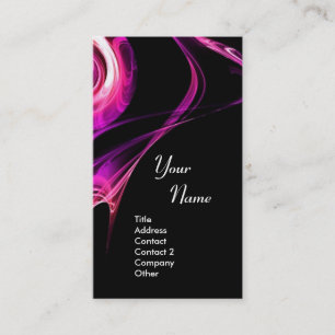 Cartão De Visita Violeta roxa de rosa claro 3 brilhante FRACTAL