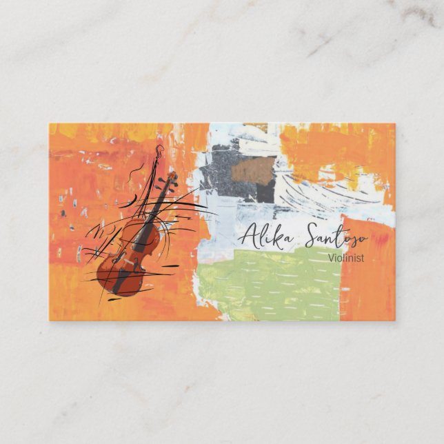 Cartão de visita violinista (Frente)