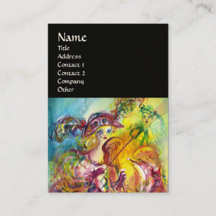 Cartão De Visita VIOLINISTA ARLECCHINA, Violino, Música, Artista de