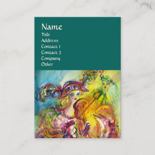 Cartão De Visita VIOLINISTA ARLECCHINA, Violino, Música, Artista de