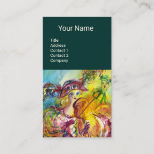 Cartão De Visita VIOLINISTA ARLECCHINA,Violino ,Música,Artista Teat