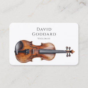Cartão De Visita Violinista Professor de Música Músico