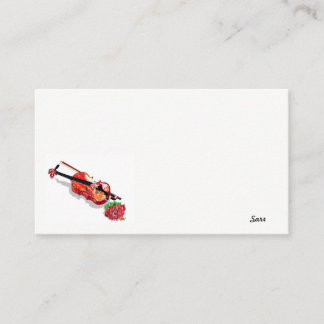 Cartão de visita / Violino com Rosa