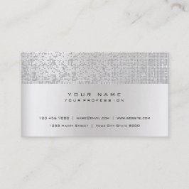 Cartão De Visita Vip da Cinza de prata do CIBER de TI com brilho mí