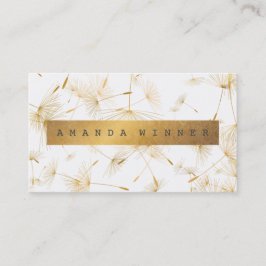 Cartão De Visita Vip Dourado Dandelion Confetti, Grungão Minimalist