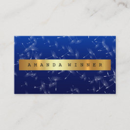Cartão De Visita Vip Marinho Azul de Dandelion Confetti Dourado bri