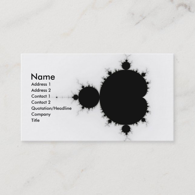 Cartão De Visita Viratarupa - Arte Fractal (Frente)