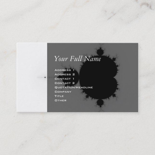 Cartão De Visita Viratarupa - Arte Fractal (Frente)