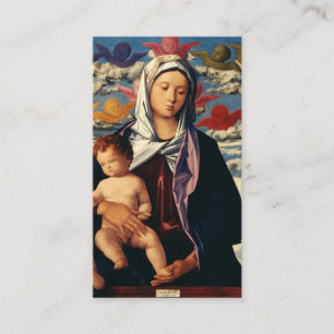 Cartão De Visita Virgem e Menino de Bellini Alta-Fidelidade Arte Re