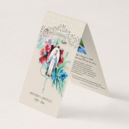 Cartão De Visita Virgem Funerária Católica Mary Prayer Santa Card