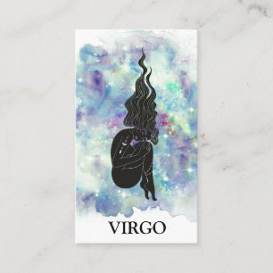 Cartão De Visita *~* VIRGO Astrologia Zodiac Lê Azul