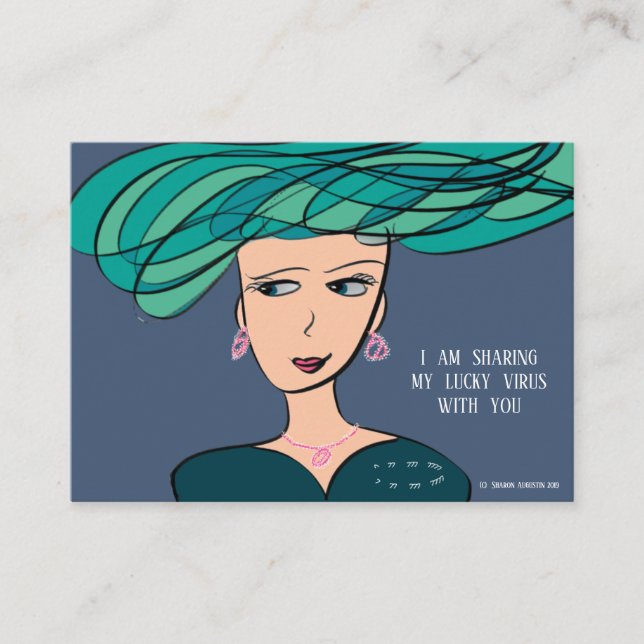 CARTÃO DE VISITA VÍRUS COM SORTE - PLACAS DE EMBAIXADOR (Frente)