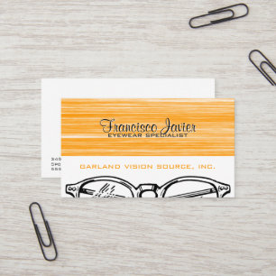Cartão De Visita Visão da optometria do Eyewear dos espetáculos
