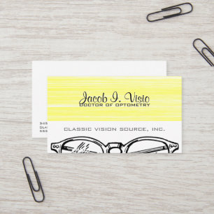 Cartão De Visita Visão da optometria do Eyewear dos espetáculos