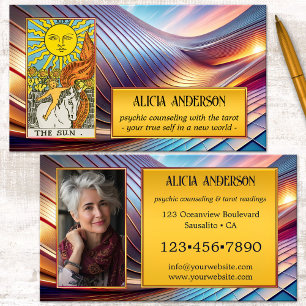 Cartão De Visita Visão Psíquica Espiritual Tarot Foto