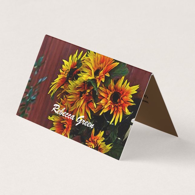 Cartão De Visita Visitas Amarelas no Conselho Vermelho (Frente)