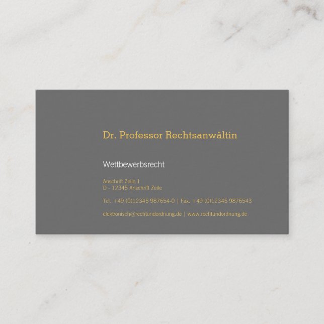 Cartão De Visita Visitenkarte (Frente)