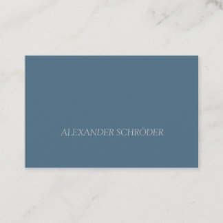 Cartão De Visita Visitenkarte in Blau-Grau mit weißer Schrift