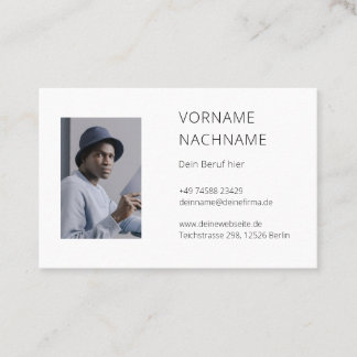 Cartão De Visita Visitenkarte mit Foto Vorlage - Selbst  Gestalten