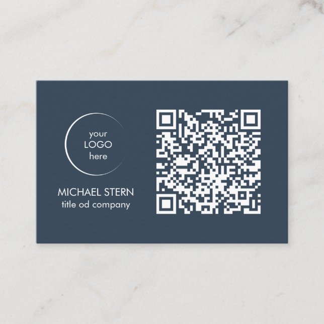 Cartão De Visita Visitenkarte mit QR-Code & Logo  (Frente)