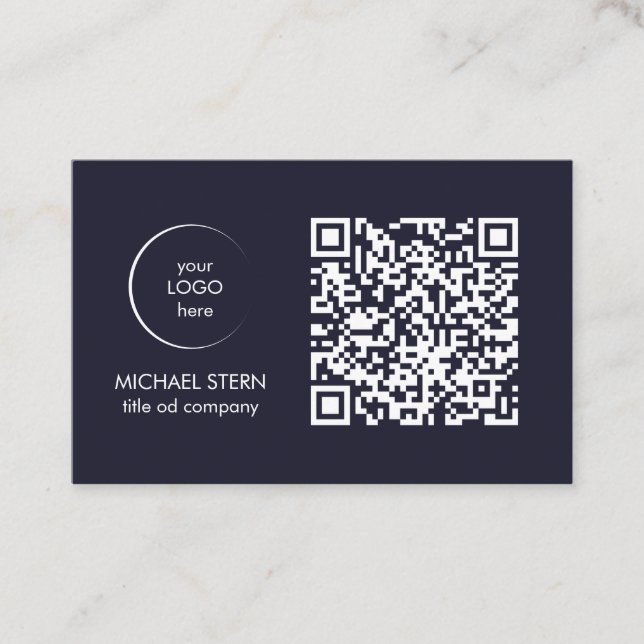 Cartão De Visita Visitenkarte mit QR-Code & Logo (Frente)