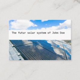 Cartão De Visita Visitenkarte Solar Photovoltaik blue sky 2