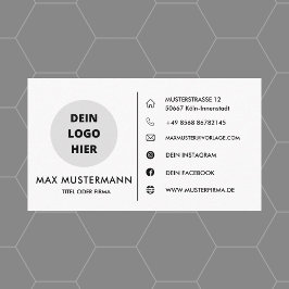 Cartão De Visita Visitenkarte Vorlage - Selbst Gestalten