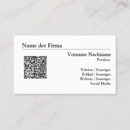 Cartão De Visita Visitenkarten Erstellen - Einfache Vorlage -