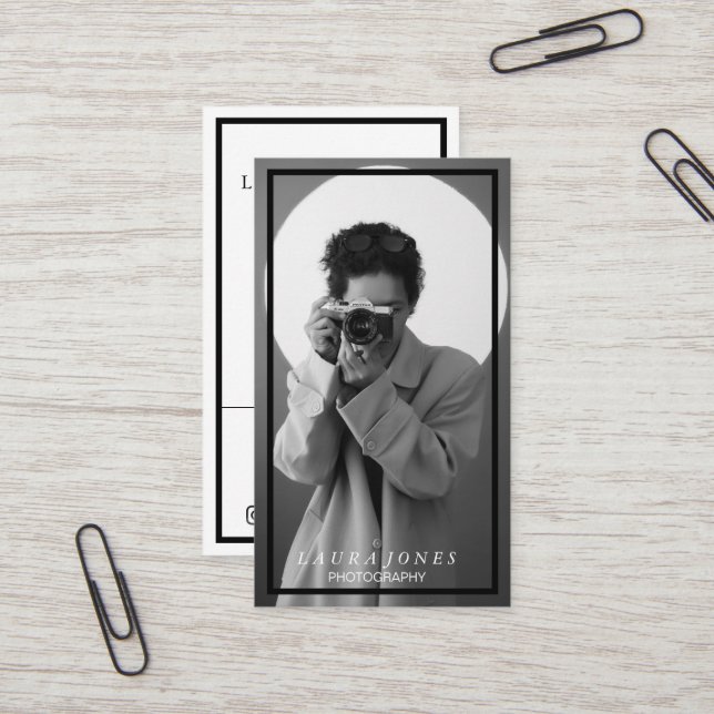 Cartão De Visita Visor de Lente da Câmara Profissional Fotografia (Frente/Verso In Situ)