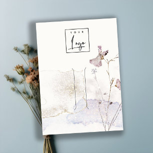 Cartão De Visita Visor de logotipo de grampo de hairpin com flores