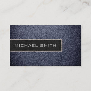 Cartão De Visita Vista de Couro Preto do Monograma