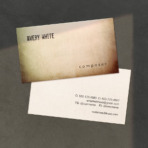 Cartão De Visita Vista de Textura Mínima Criativa