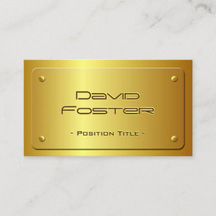 Cartão De Visita Vista Dourada em relevo - Luxo brilhante