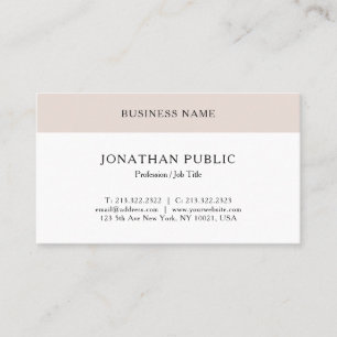 Cartão De Visita Visual Minimalista Profissional Elegante Clássico