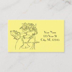 Cartão De Visita Vivendo a Mermaid Warrior Thunder_Cove