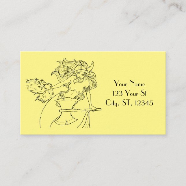 Cartão De Visita Vivendo a Mermaid Warrior Thunder_Cove (Frente)