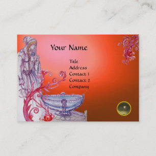 Cartão De Visita VIVIVIEN MONOGRAM Gem - cinza branca laranja