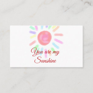 Cartão De Visita Você é a minha pasta de cor-de-água colorida verme