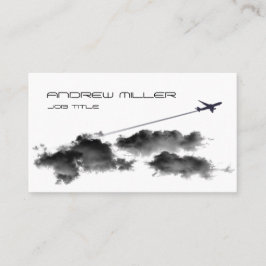 Cartão De Visita Voo afastado/avião do jato/agente de viagens