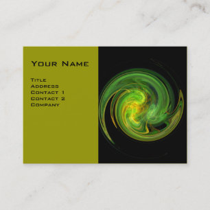 Cartão De Visita VORTEX LUMINOSO, verde-amarelo vibrante