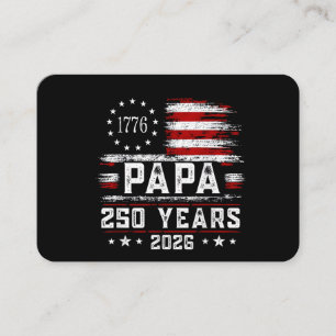 Cartão De Visita Vovô Americano Bandeira dos EUA 250 Anos 4 de Julh
