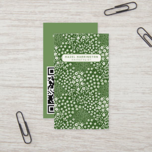 Cartão De Visita Vovó Chic Personalizado Código QR Digitalizável Ve