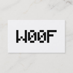 Cartão De Visita W00F [Sons Animais Leetspeak]