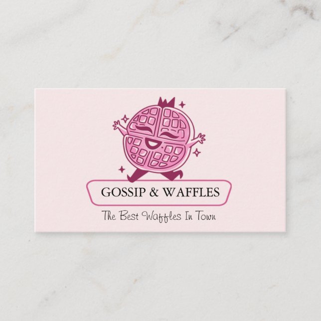 Cartão De Visita Waffles Engraçado (Frente)