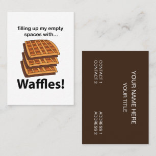Cartão De Visita Waffles Preenchendo Meus Espaços Vazios Com Waffle