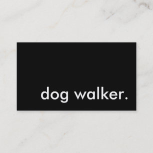 Cartão De Visita Walker de cachorro.