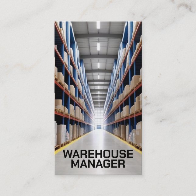 Cartão De Visita Warehouse Aisle (Frente)